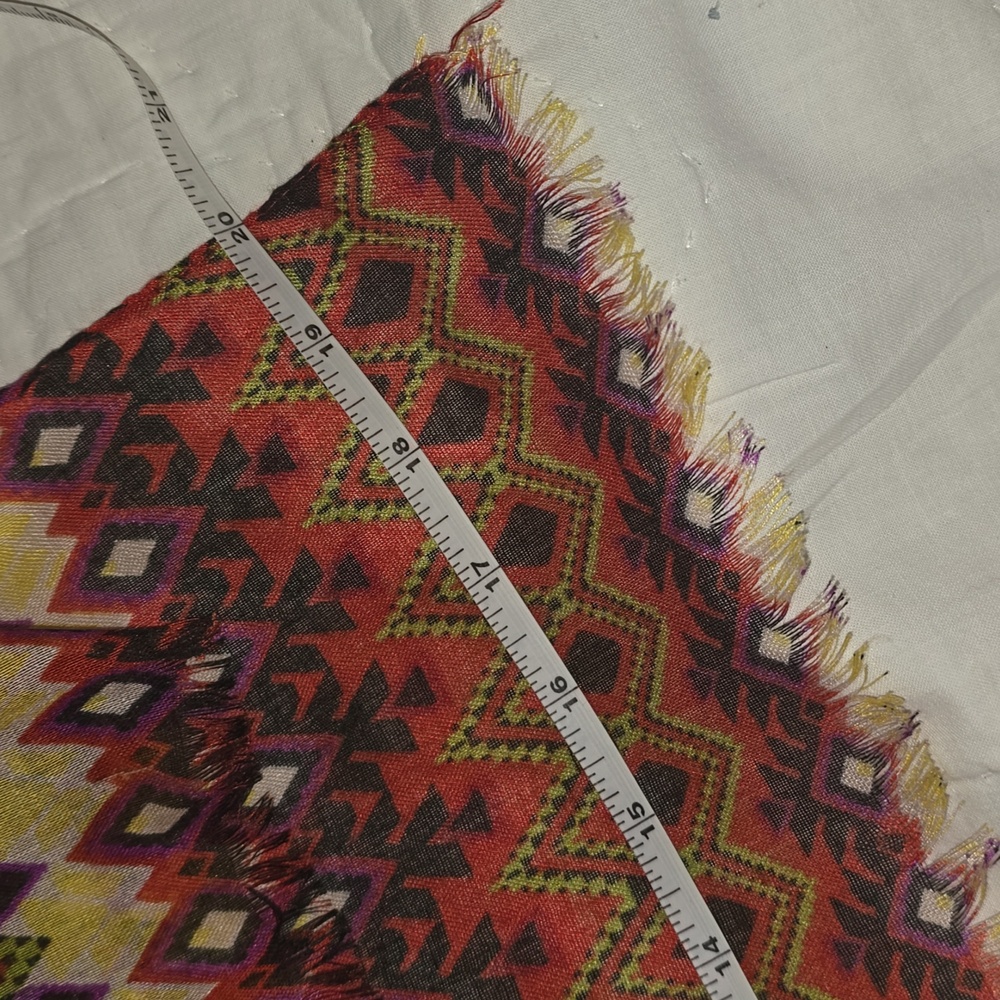 Multicolor Patterned Scarf - Picture 7 of 9